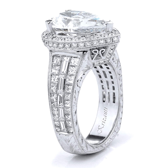 18KTW INVISIBLE SET, ENGAGEMENT RING 2.88CT